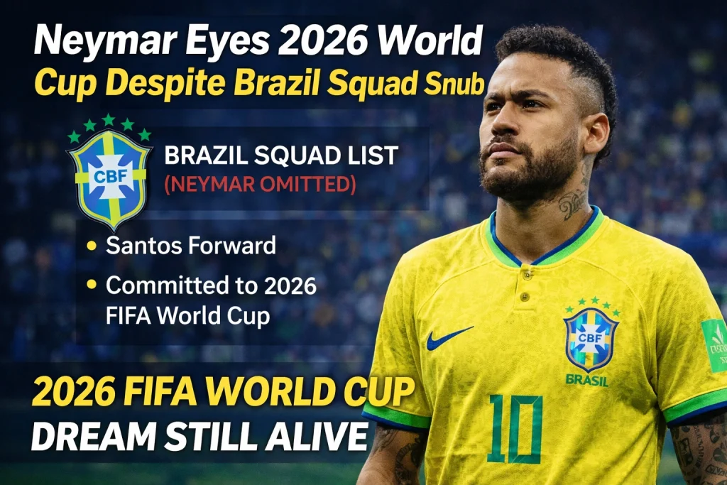 Neymar Eyes 2026 World Cup Despite Brazil Squad Snub Neymar Eyes 2026 World Cup Despite Brazil Squad Snub